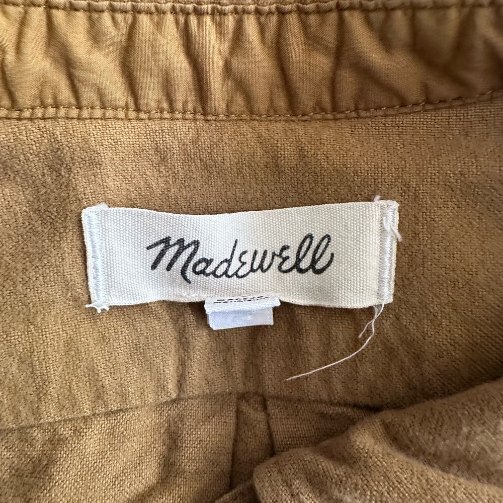 Madewell Men's Tan Casual Button-Down Shirt - Picture 2 of 6
